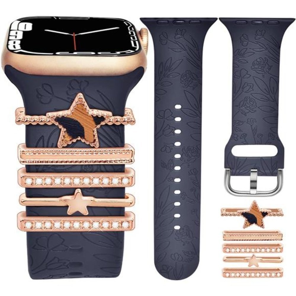 Luxury Apple Watch Band with Rhinestone Charms